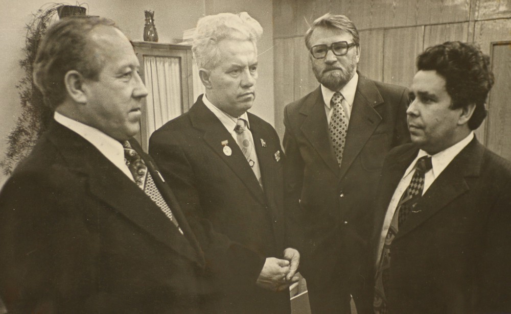 Руководители газеты "Северный рабочий" в начале 1980-х: А.И. Макаров, А.И. Иванов, В.Л. Ширяев, А.А. Голиков