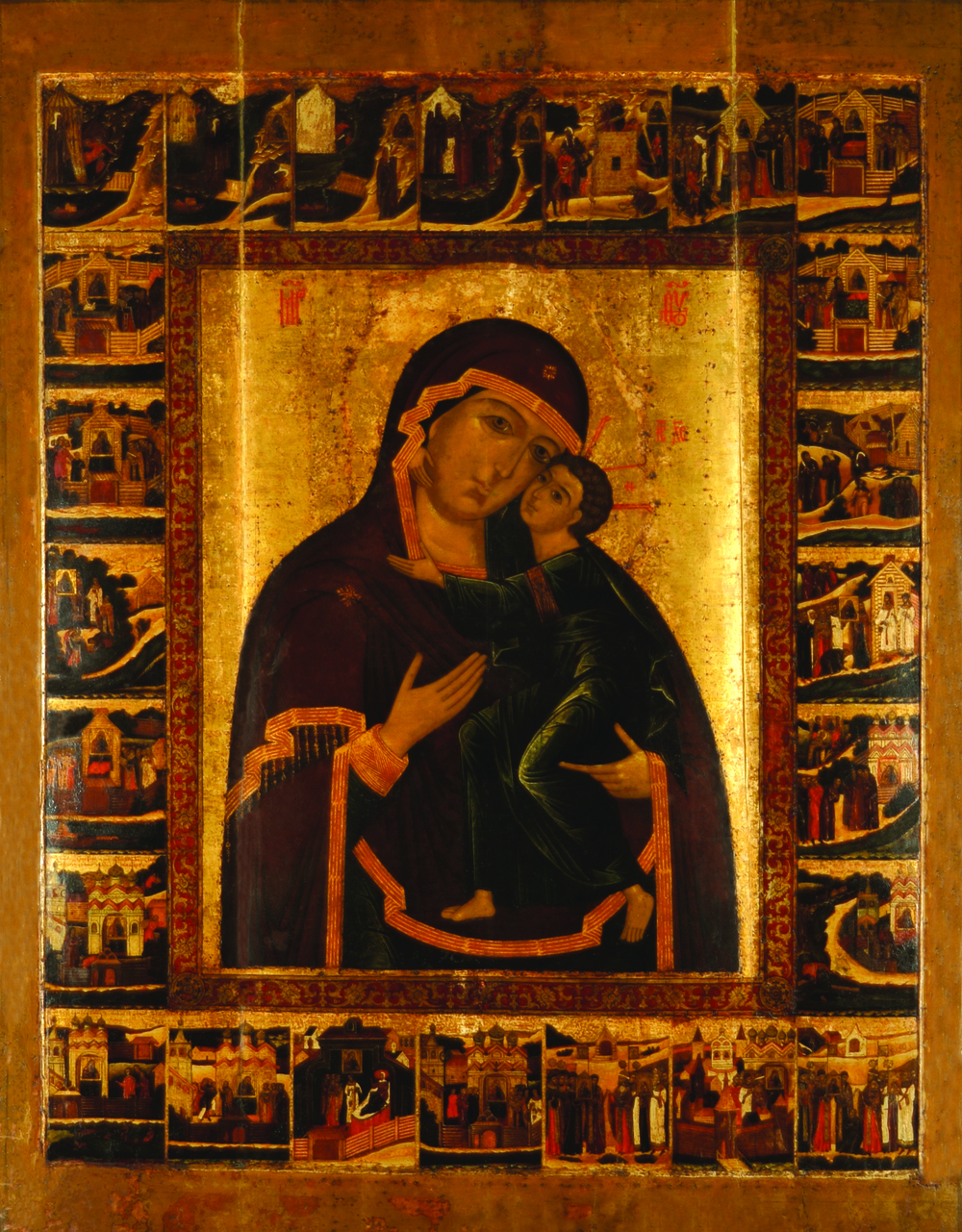 Икона Богоматерь Толгская со сказанием. 1655 г.