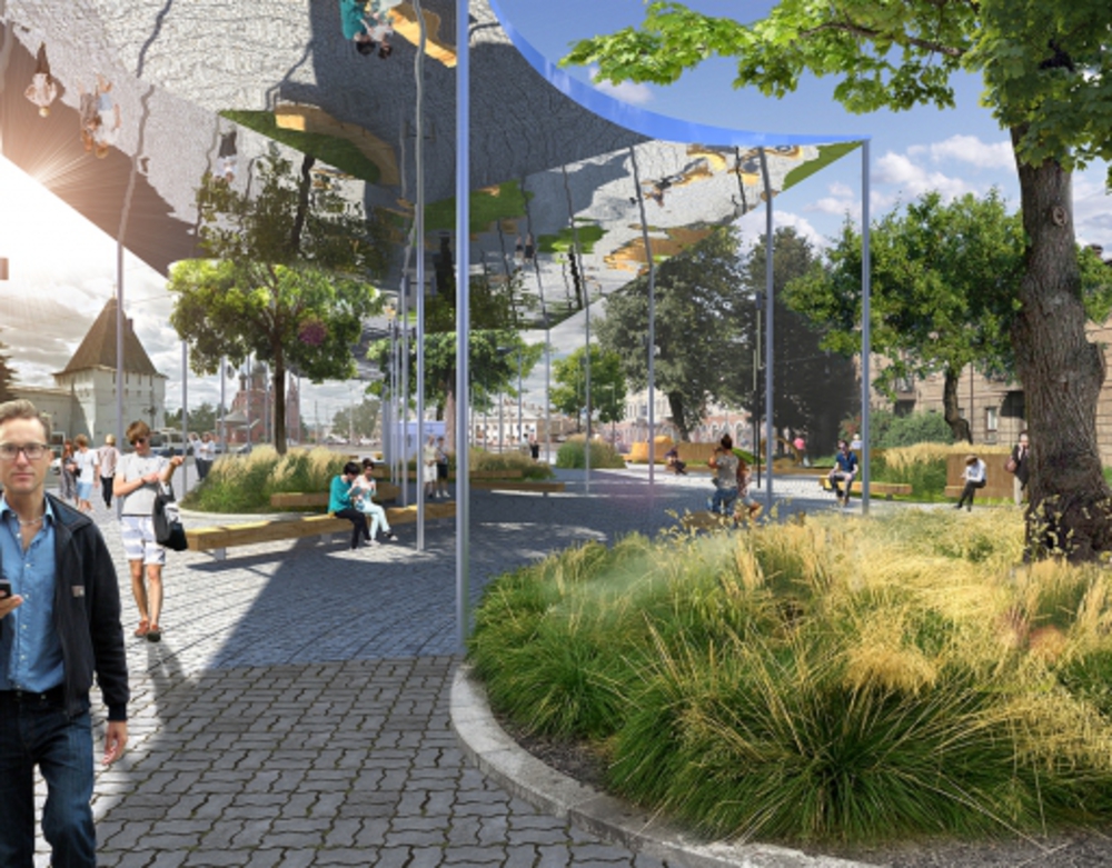 Проект сквера на площади Богоявления в Ярославле