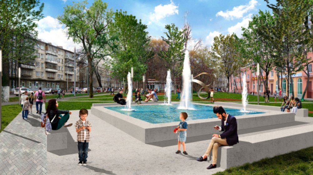 Проект сквера на проспекте Октября в Ярославле