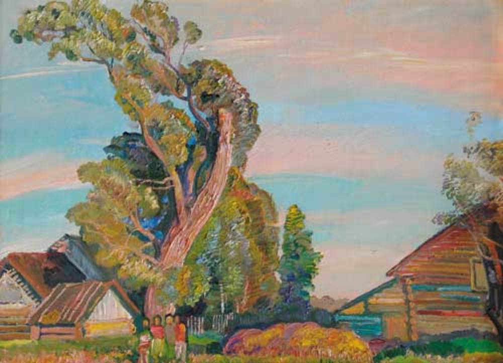 А.А.Карих. Ветры и воробышки. 1996. 58х80см. Х.м.