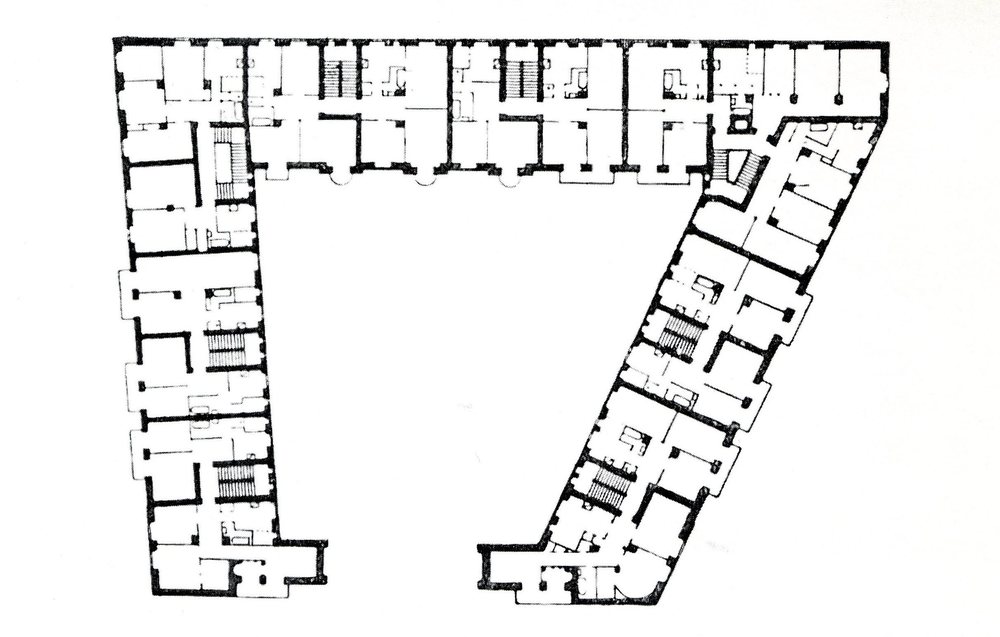 Проект "Дома с аркой". 3-4 этажи. Архитекторы М.П. Парусников и И.Н. Соболев