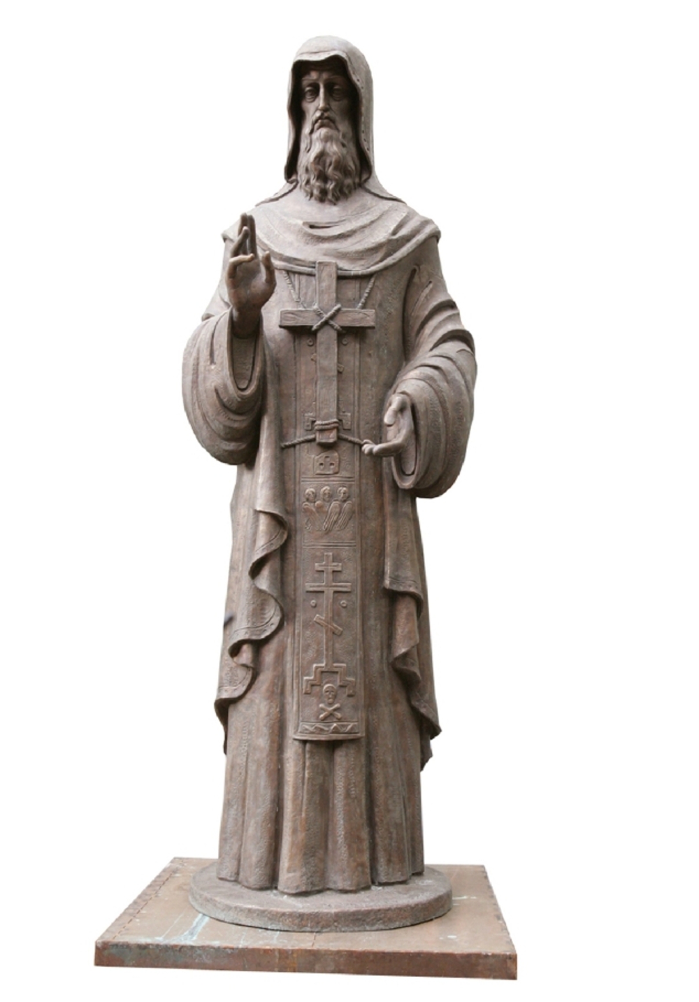 Памятник Иринарху Затворнику работы скульптора З. Церетели. Установлен в посёлке Борисоглебский в 2006 году.