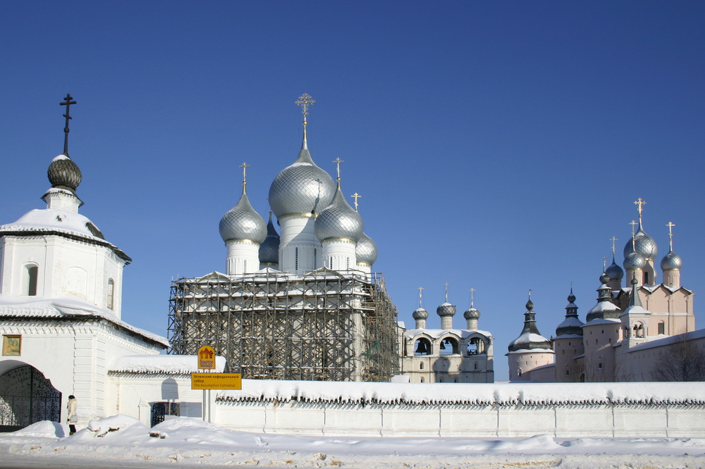 Успенский собор на реставрации. Фото А.Григорьева. 2011