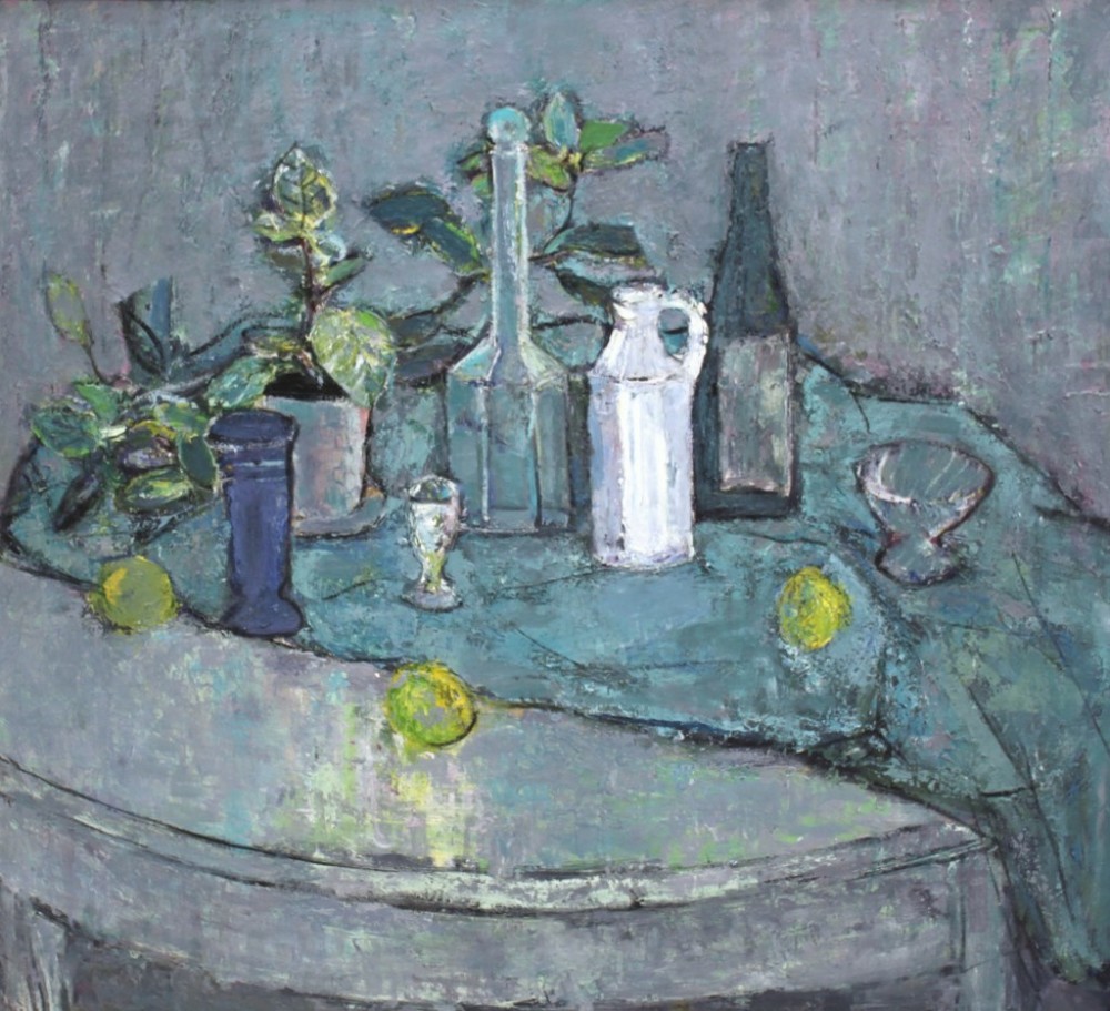 Л.А.Малафеевский. Созерцательный натюрморт. 2002. Холст, масло. 100х110.