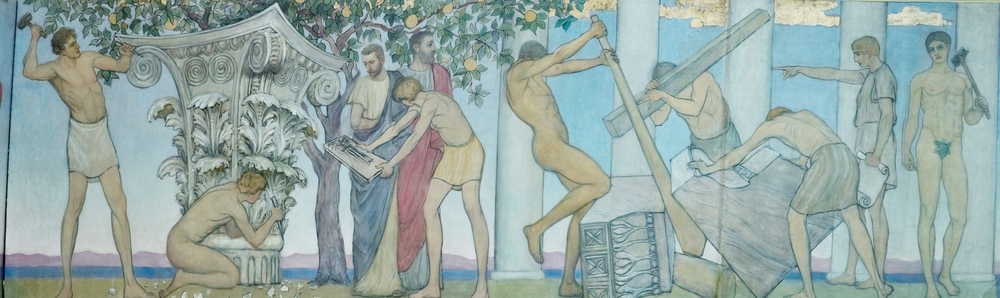 Н.И. Верхотуров. Фриз в театре им. Волкова. Фрагмент. 1911