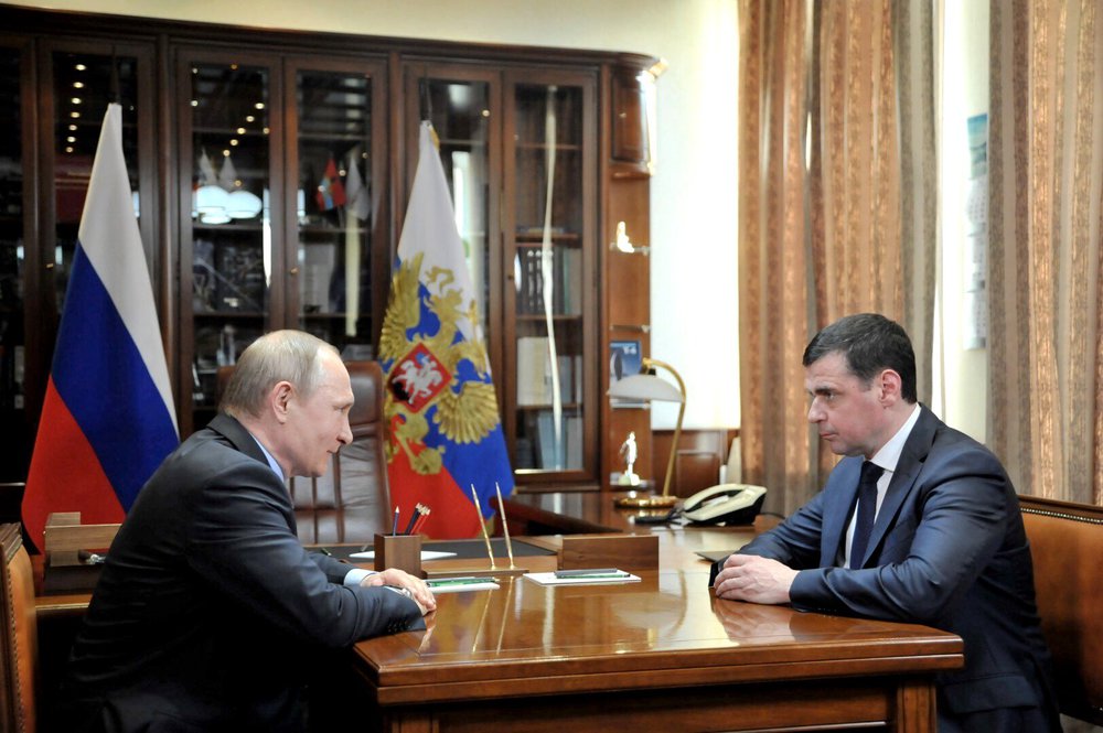 Беседа Президента России В.В.Путина и руководителя региона Д.Ю.Миронова