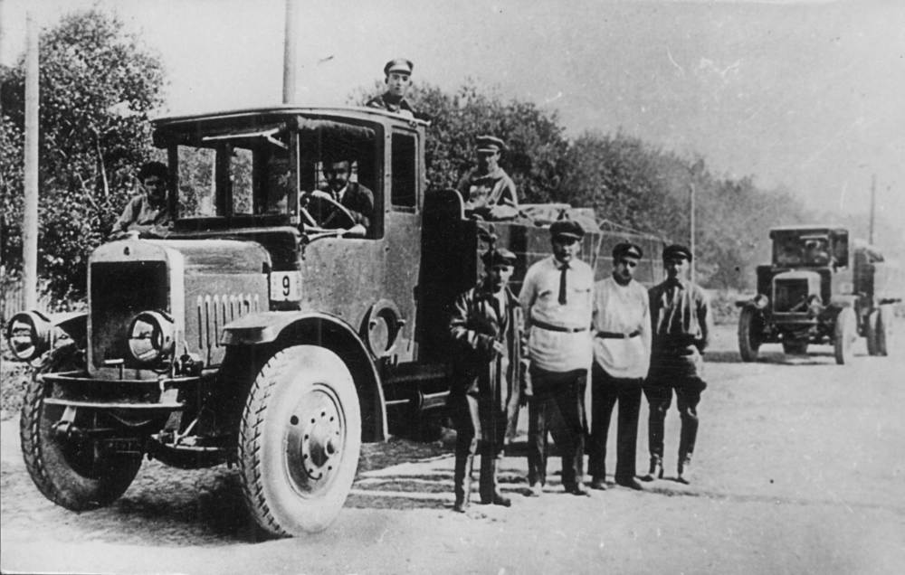 Испытательный пробег автомобилей Я-3 летом 1926 г.
