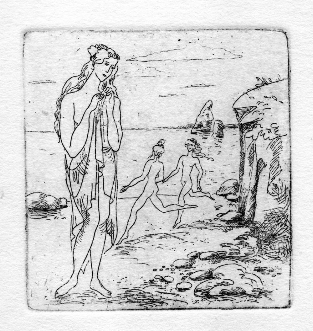 Г.П. Есафьева. Нимфы. 2002. 6х6, офорт.