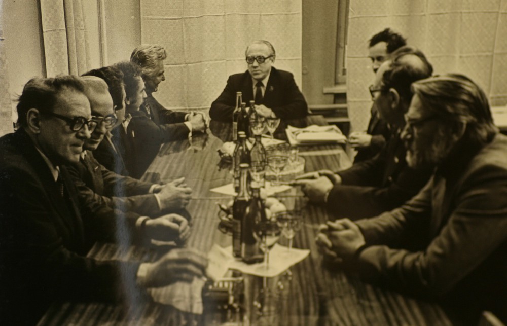 На планёрке в редакции "Северного рабочего". 1970-е. Фото Ю. Барышева