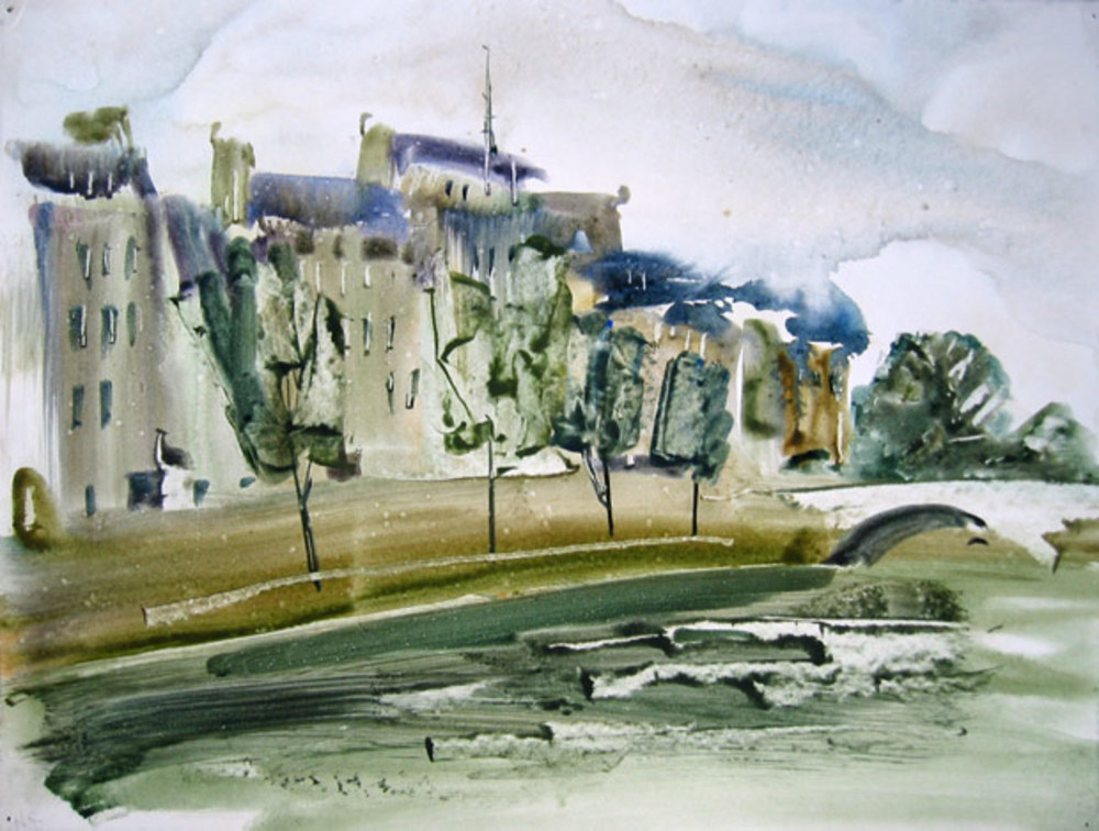 А.С.Александров. Париж. Остров Сен-Луи. 2006. Бумага, акварель. 32х42 см.