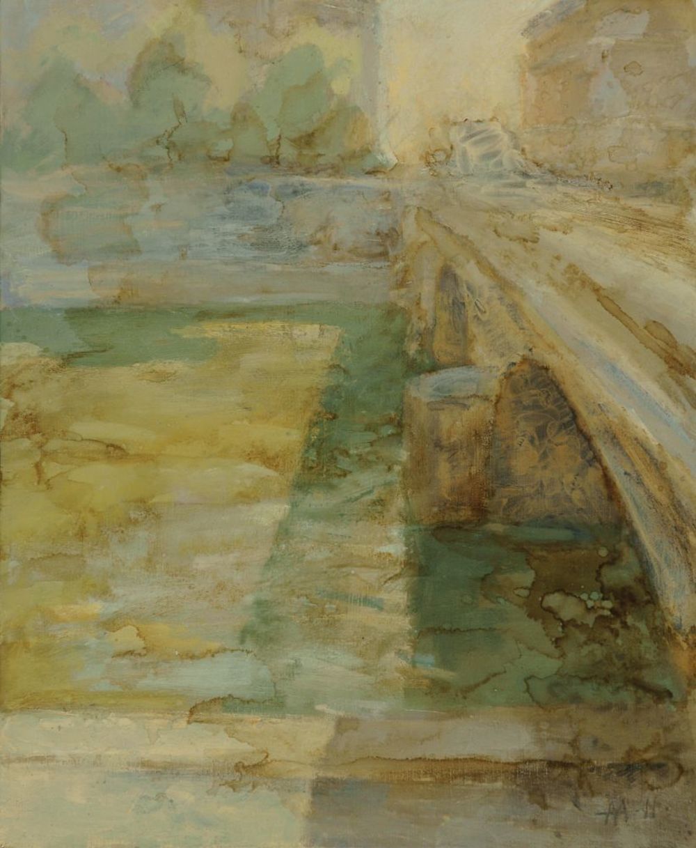 А.С.Александров. Мост Луи Филипп. Париж. 2011. Х., м., лак. 65х54 см.