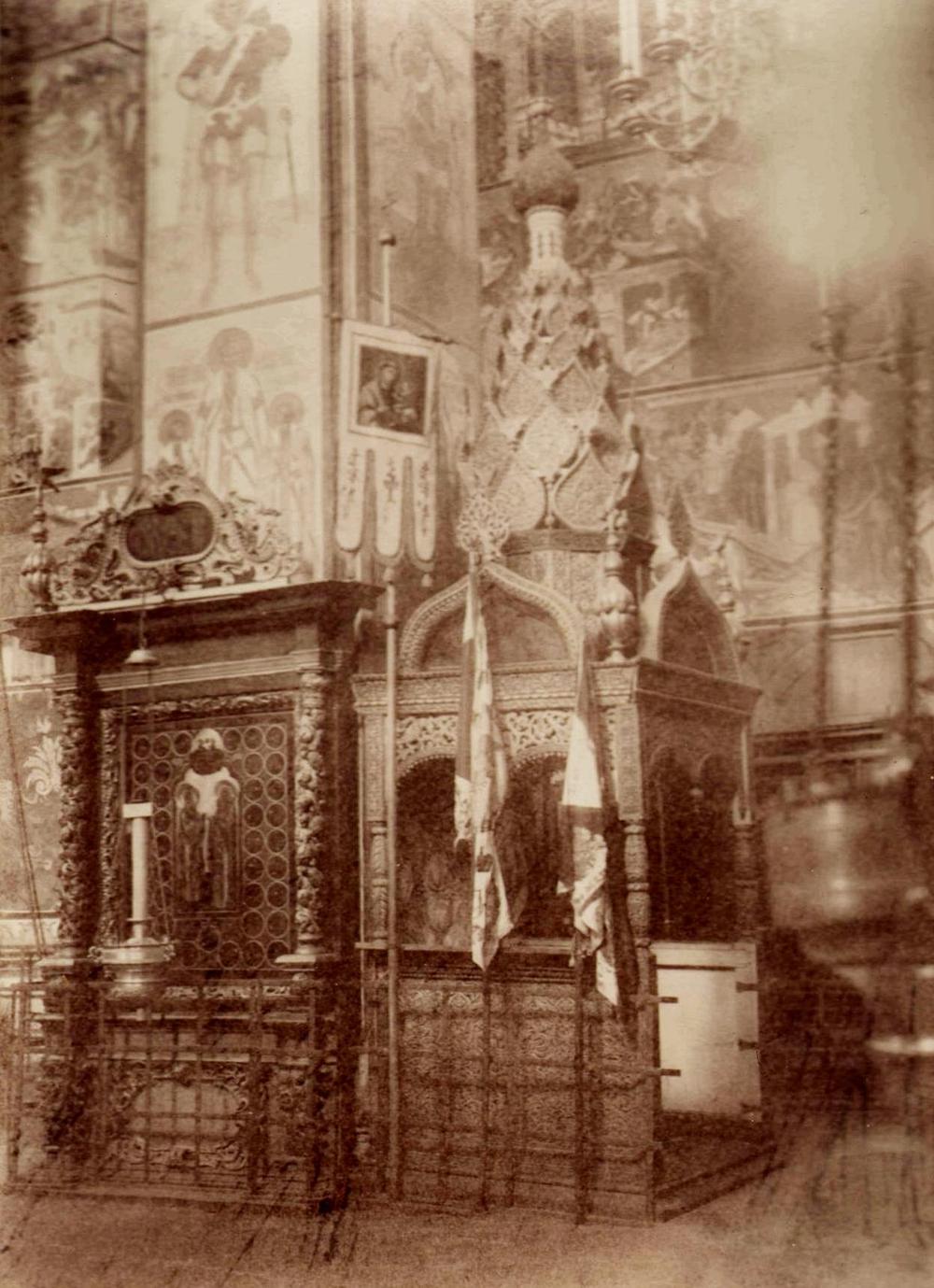 Царское место в церкви Николы Мокрого. Фото конца XIX в.