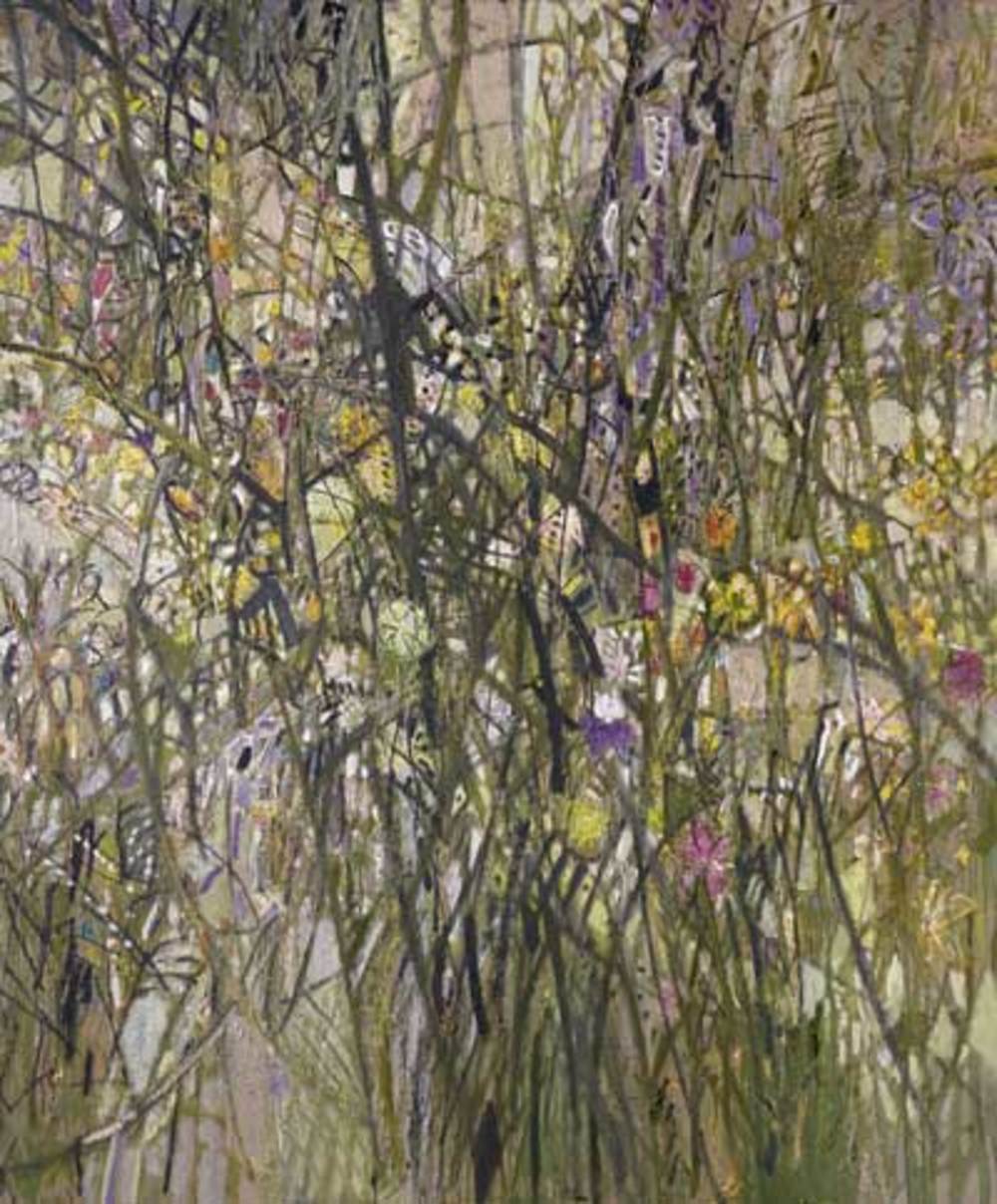 Л.А.Малафеевский. Высокие травы (центральная часть триптиха). 2008. Холст, масло. 180х150.